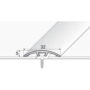 Obraz Lišta Effector hliníková 32 x 5, délka 93 cm, stříbrná