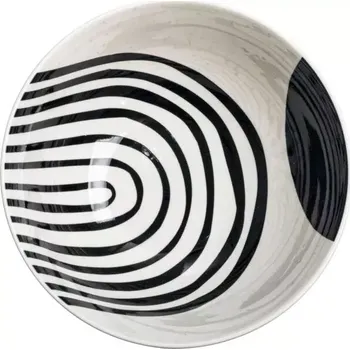 Polévková mísa Miska Gusta TT 19,5 cm, černobílá
