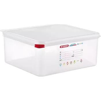 Dóza na potraviny ARAVEN Gastronádoba s víkem GN 2/3, PP, hloubka: 150 mm, objem: 14 L, hermetická