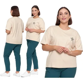 Dámské tričko MORAJ T-SHIRT OVERSIZE volné dámské tričko 100% BAVLNA - M