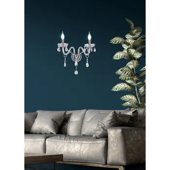 Stojací lampa Nástěnná lampa Cristallo 2x40W E14 průhledná