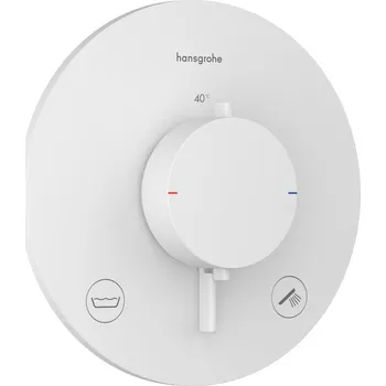 Vodovodní baterie Hansgrohe Ecostat Comfort S vanová baterie pod omítku s termostatem bílá 33718700