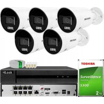 IP kamera Monitorovací sada 6MPx s 5 kamerami DS-2CD2063G2-LI2U AcuSense Hikvision 2TB
