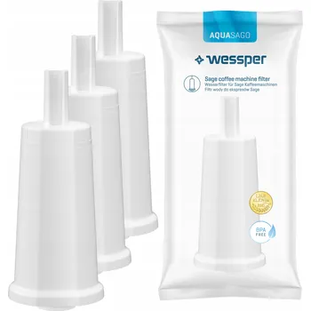 Filtr do kávovaru Vodní filtr Wessper pro kávovary Sage BES920 SES880 SES875 SES500, 3 kusy