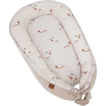 Zavinovačka EKO Hnízdo pro miminko VELVET Bees Beige 90x60 cm