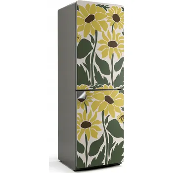 Fototapeta Ochranná Dekorativní Nálepka na Ledničku Výtisk Květinový Vzor s Listy