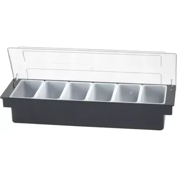 podložka do dřezu Zásobník barových ingrediencí APS, 6 přihrádek, černý