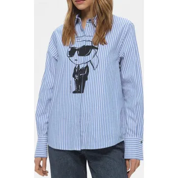 Dámská košile Dámská oversize košile Karl Lagerfeld - Velikost S, Barva Modrá 56235 A2W110311UO46