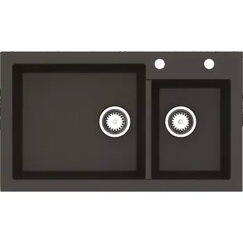 Granitový dřez Reginox Amsterdam 860.1 Black silvery