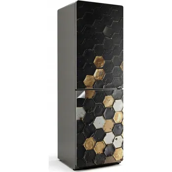 Fototapeta Dýha Samolepicí lednička na dveře ledničky Geometrický vzor hexagonů