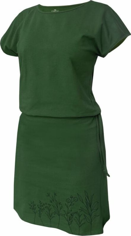 Dámské šaty, krátký rukáv NOPERA 801 tm.zelená XL
