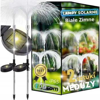 Venkovní osvětlení SOLÁRNÍ LAMPA MEDÚZA ZAHRADNÍ ZAPICHOVACÍ LED SVĚTELNÁ VLÁKNA SE SENZOREM 2 ks