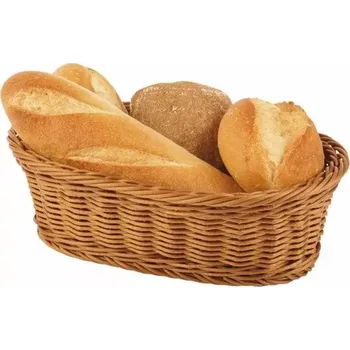 chlebník Košík na pečivo oválný APS 27x18 cm, hnědý