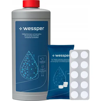 Příprava kávy Wessper Odvápňovač pro kávovary 1L + tablety na čištění kávovarů 10 ks