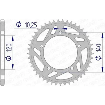 Nářadí na motocykly 15605-48 AFAM ZADNÍ ROZETA MOTO. HLINÍKOVÁ, ELOXOVANÁ, BARVA GUN METAL