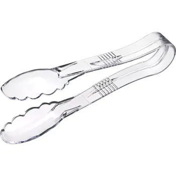 Kuchyňské nůžky ARAVEN Servírovací kleště, polykarbonát, délka: 230 mm, transparentní