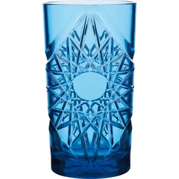 Sklenice Polykarbonátová sklenice 470 ml, modrá s dekorem