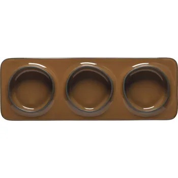 Talíř Mělký talíř Costa Nova Ambar, obdélníkový, 3-dílný, karamel, délka: 280 mm