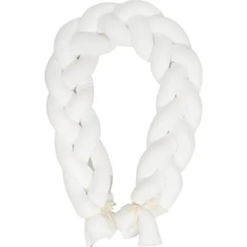 mantinel do postýlky BABYMATEX Chránič do postýlky mušelin pletený cop - bílý 200 cm