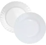 Bílá 12dílná sada talířů Arcoroc Trianon (6x mělké, 6x hluboké)