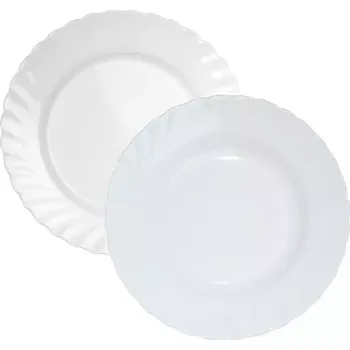 Talíř Bílá 12dílná sada talířů Arcoroc Trianon (6x mělké, 6x hluboké)