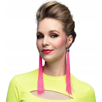 Šperk Náušnice klipsy růžové neonové