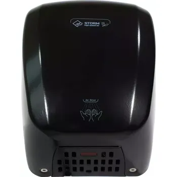 Vysoušeč rukou Horkovzdušný vysoušeč Vysoušeč rukou Jet Dryer STORM Černý kov