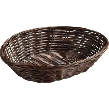 chlebník Pletený koš na chleba oválný Kesper 24x20 cm, plastový, hnědý
