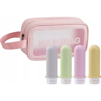 Kosmetická taška Kosmetická taštička LOGparts Kosmetyczka różowa zestaw BUTELKI 90 ml růžová