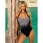 Saona/686 - jednodílné plavky Aquarilla, 90 C, černo-bílá