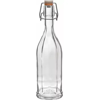 Placatka Láhev na alkohol 0,5 l s obloučkovým uzávěrem, 10-hranná