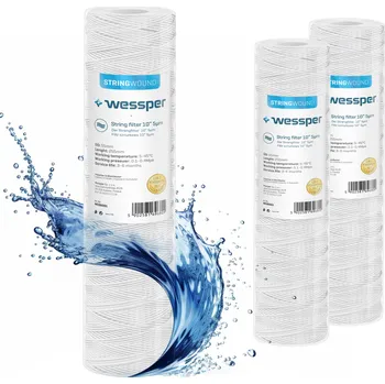 vodní filtr Vodní filtr 10" provázkový 5 mikronů PP5 pro předfiltraci Wessper 3x