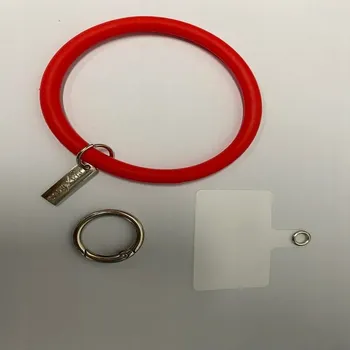 Pouzdro na mobilní telefon SILIKONOVÝ POPRUH / ZÁVĚS NA TELEFON MX, ČERVENÝ