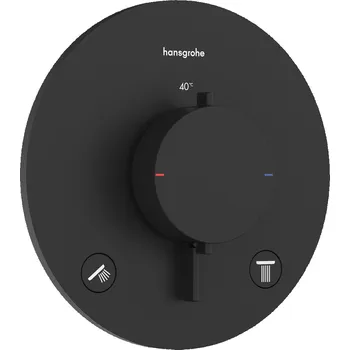 Vodovodní baterie Hansgrohe Ecostat Comfort S vanová baterie pod omítku s termostatem černá 33715670