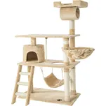 TecTake GmbH 401854 kočičí škrabadlo marcel 141cm - béžová