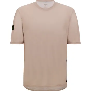 Cyklistické oblečení SANTINI Cyklistický dres s krátkým rukávem - DELTA LINE - béžová