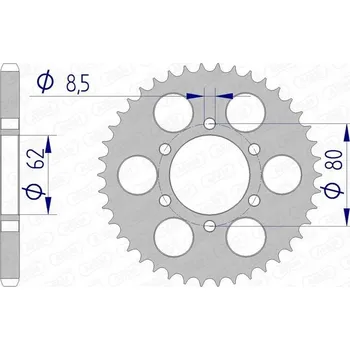 Nářadí na motocykly Řetězové kolo AFAM 13208-51