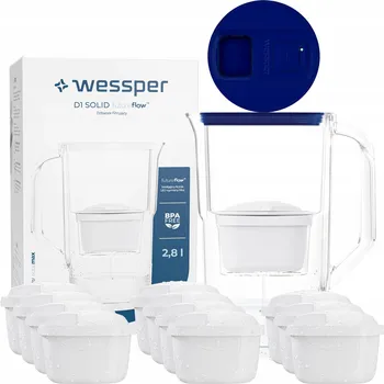 Filtrační konvice Filtrační konvice Wessper D1 SOLID FutureFlow 2,8 l modrá + 12x aquamax