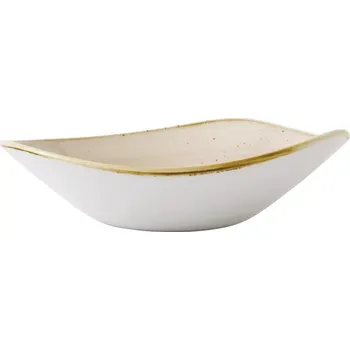 Talíř CHURCHILL Stonecast Ořechová smetana hluboký talíř, trojúhelník, ø: 185 mm