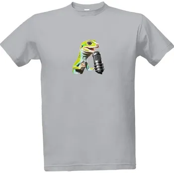 Pánské oblečení Tričko s potiskem Zpívající ještěrka pánské