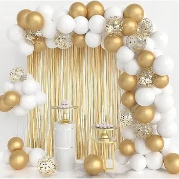 Balónek Balónková Girlanda zlatá bílá zlatá sada balónků kusů