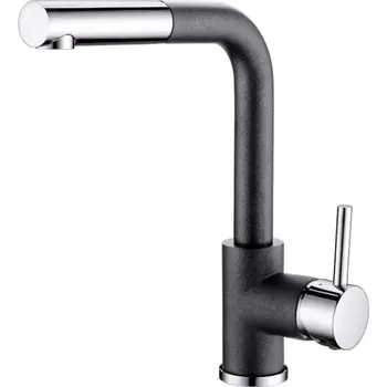 Vodovodní baterie Dřezová baterie Aquasanita Helika Modus 2383 Black metallic