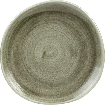 Talíř CHURCHILL Stonecast Burnished Green mělký talíř, organický, průměr: 210 mm