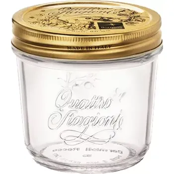 Sklenice Zavařovací sklenice Bormioli Rocco Quattro Stagioni 200 ml, průměr víčka 86 mm, zlaté