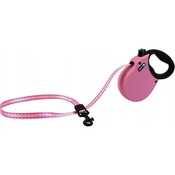 Vodítko pro psa Alcott Adventure Pink - Reflexní natahovací vodítko pro psy, růžové XS