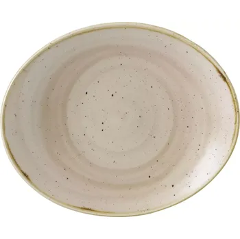 Talíř CHURCHILL Stonecast Krém muškátový Talíř mělký, oválný, coup, délka: 192 mm