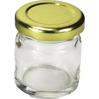 Sklenice Zavařovací sklenice Gastro 41 ml, víčko šroubovací zlaté, sada 8ks