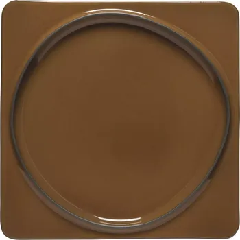 Talíř Talíř mělký Costa Nova Ambar, čtvercový, karamelový, délka: 271 mm