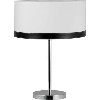 Lampička Stolní lampa chrom plátno/kůže Tida