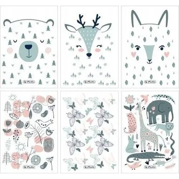 Sešit Sešit A5 s mřížkou, malé sešity s potiskem, barevný sešit pro děti Herlitz, 16 listů